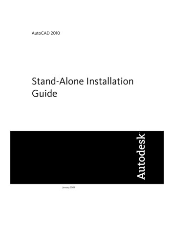 AutoCAD 2010 Stand-Alone Installation Guide