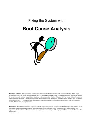 Root Cause Analysis - Template