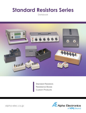 Standard Resistors Series - Databook