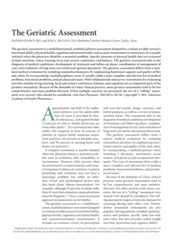 The Geriatric Assessment - American Academy Of Family .