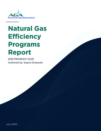 Natural Gas Efficiency Programs Report - Aga 