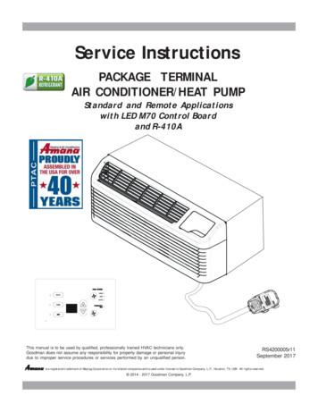 Service Instructions - HVACDirect