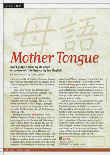 Mother Tongue - Department Of English