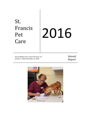 St. Francis Pet 2016 Care