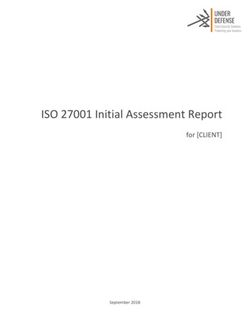 ISO 27001 Initial Assessment Report - UnderDefense