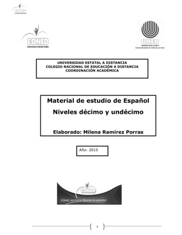Material De Estudio De Español Niveles Décimo Y Undécimo