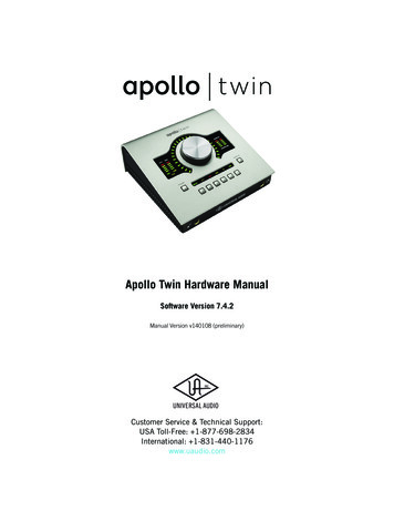 Apollo Twin Hardware Manual - Images.thomann.de
