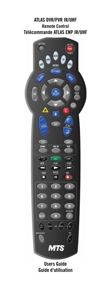 Atlas DVR/PVR 5-Device Universal Remote Control With Learning