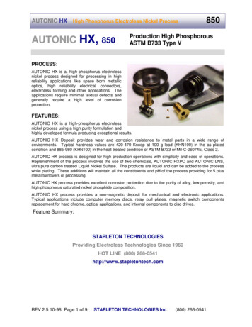 AUTONIC HX, 850 ASTM B733 Type V - Stapletontech 