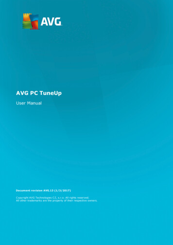 AVG PC TuneUp User Manual - Dimension Systems, Inc.