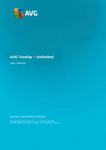 AVG TuneUp – Unlimited User Manual