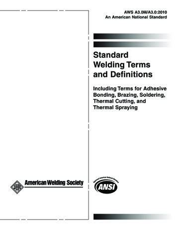 Standard WeldingTerms And Definitions