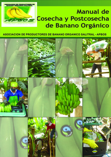 Manual De Cosecha Y Postcosecha De Banano Orgánico