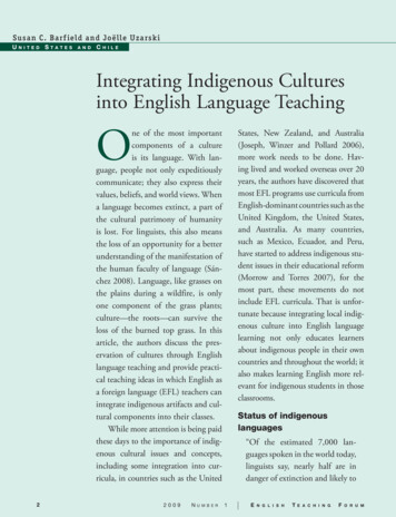 Integrating Indigenous Cultures Into English Language .