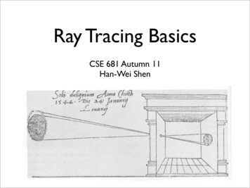 Ray Tracing Basics - Ohio State University