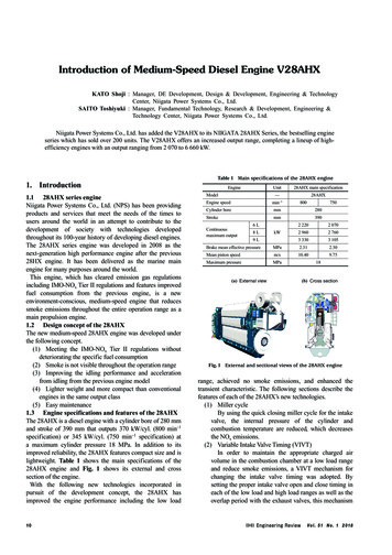 Introduction Of Medium-Speed Diesel Engine V28AHX