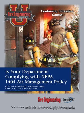 Is Your Department Complying With NFPA 1404 Air Management .