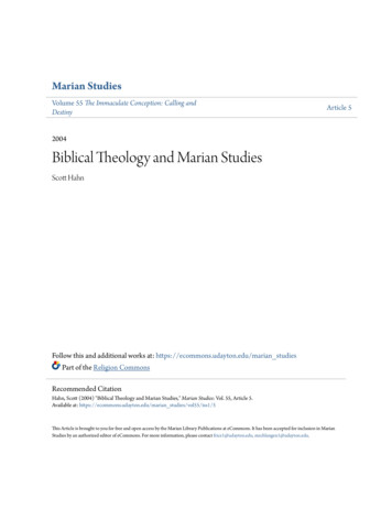 Biblical Theology And Marian Studies - WordPress 