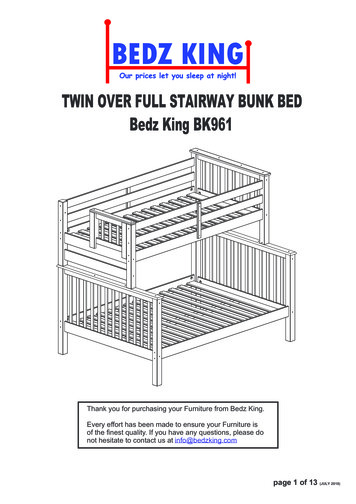 Bedz King Assembly Instructions BK961 Twin Over Full .