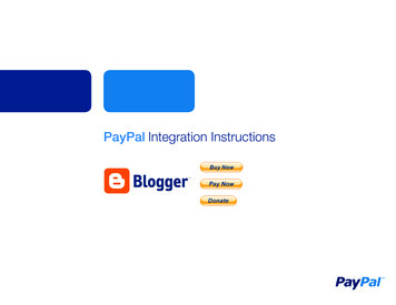 PayPal Integration Instructions