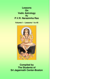 Volume I – Lessons 1 To 45 - Vedic Astrologer
