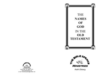 Booklet - Names Of God - Bible Speaks