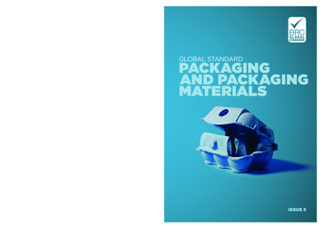 GLOBAL STANDARD PACKAGING AND PACKAGNI G MATERIALS