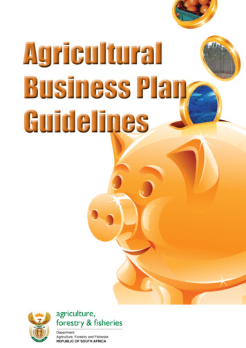 Agricultural Business Plan Guidelines