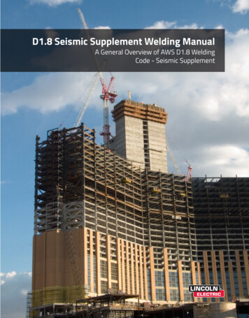 AWS D1.8 Seismic Supplement - Lincoln Electric