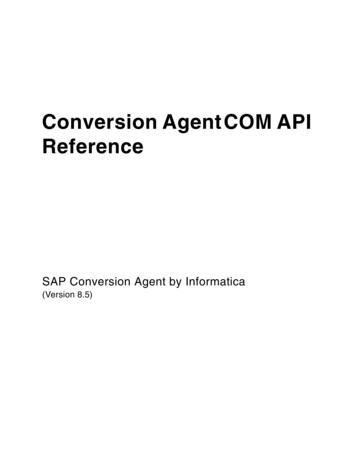 Conversion Agent COM API Reference
