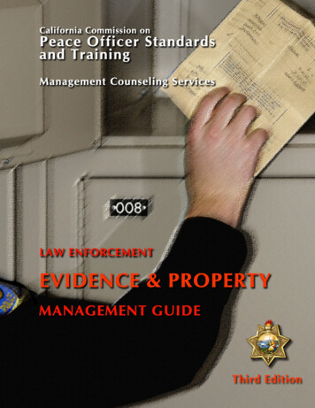 Law Enforcement Evidence Property Management Guide