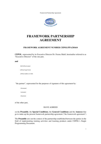 Framework Partnership Agreement - Europa