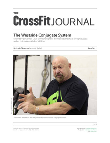 The Westside Conjugate System - CrossFit