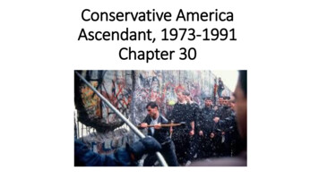 Conservative America Ascendant, 1973-1991 Chapter 30