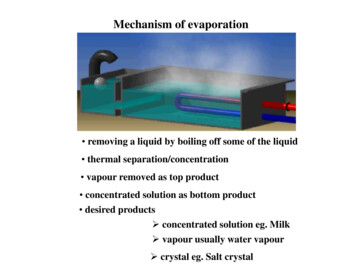 Mechanism Of Evaporation