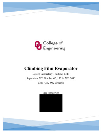 Climbing Film Evaporator - Eric T Henderson