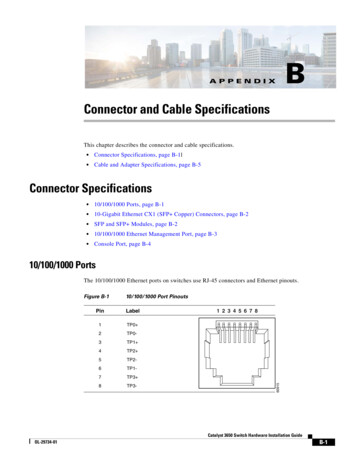 Connector And Cable Specifications