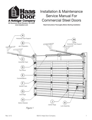 Installation & Maintenance Service Manual For Commercial .