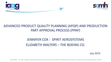 ADVANCED PRODUCT QUALITY PLANNING (APQP) AND 