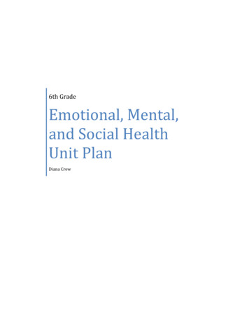 Emotional, Mental, And Social Health Unit Plan