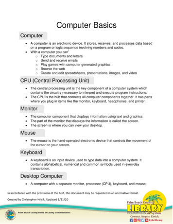 Computer Basics - Palm Beach County Library System