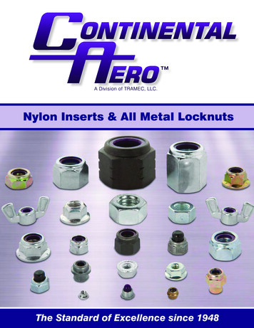 Nylon Inserts & All Metal Locknuts - Continental-Aero