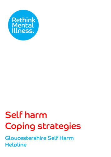 Self Harm Self Harm Coping Strategies Coping Strategies