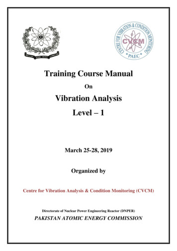 Vibration Analysis Level 1 - PAEC