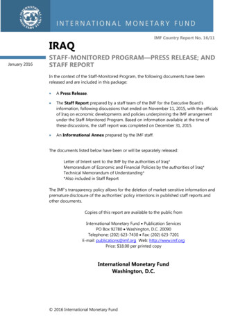 IMF Country Report No. 16/11 IRAQ - Dinar Updates