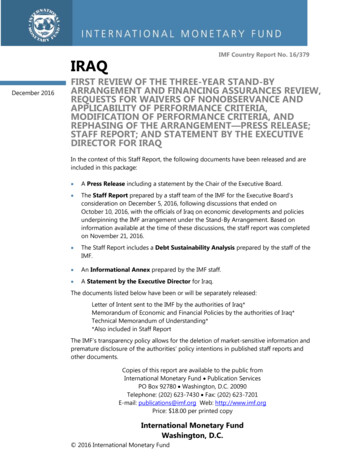 Iraq: December 2016 First Review Of The . - Dinar Updates