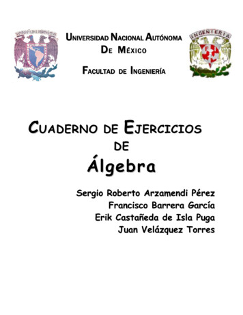 CUADERNO DE E DE Álgebra - UNAM