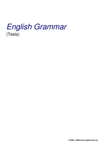English Grammar Test Package - WordPress 