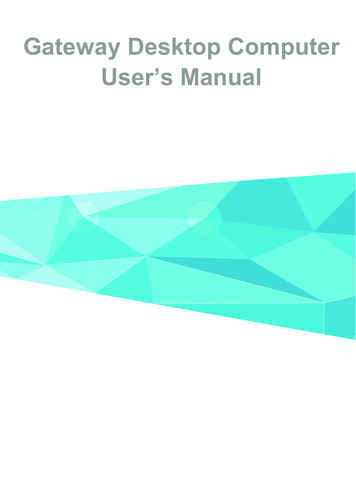 Gateway Desktop Computer User’s Manual