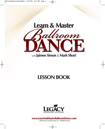 BallroomDance LessonBook 11/13/08 5:27 PM Page 1
